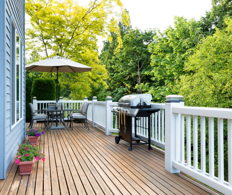 Outdoor Deck with Privacy Screen